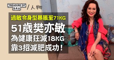 51歲樊亦敏為健康狂減18公斤　杏仁過敏症令身型暴脹　靠3招減肥成功