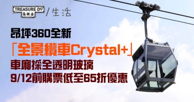 昂坪360全新「全景纜車Crystal+」　車廂採全透明玻璃　9/12前購票低至65折優惠