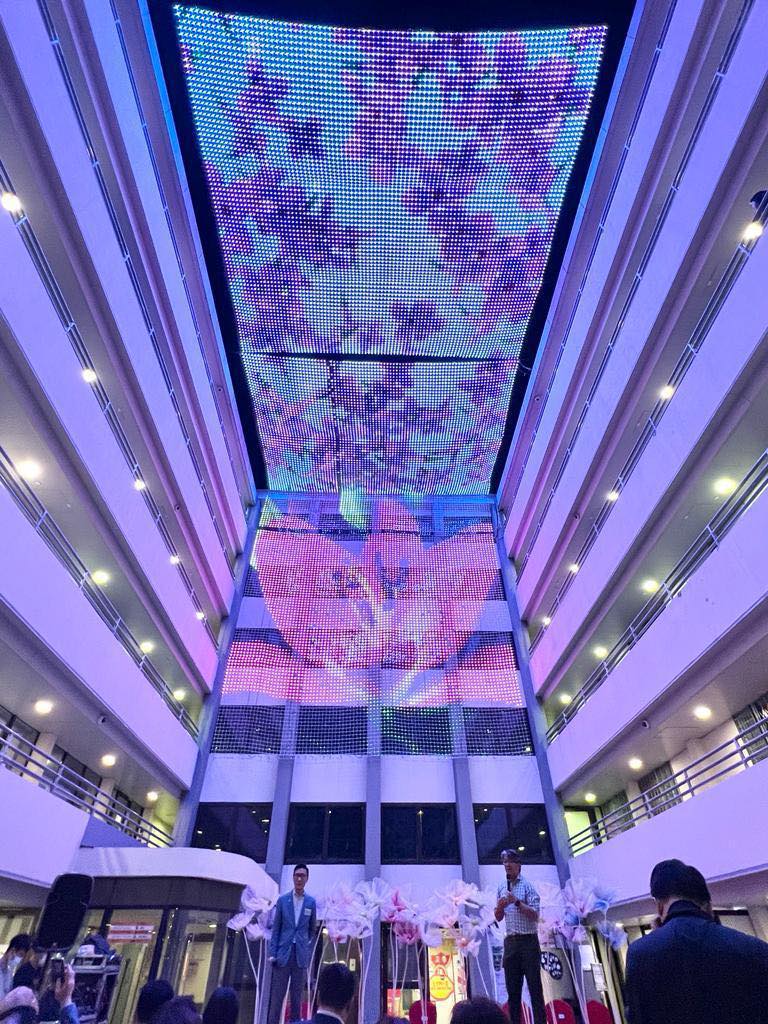美荷樓透明天幕 ｜深水埗免費光影體驗！大型LED花海藝術影像 每晚上映3小時