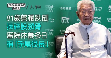 81歲蔡瀾跌倒傷股頸骨　至今仍留院心情不佳暫停網上日記：這一病，手尾很長