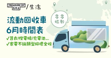 流動回收車6月時間表&停泊點｜舊衣/ 慳電膽/ 充電池　家電不論類型好壞全收