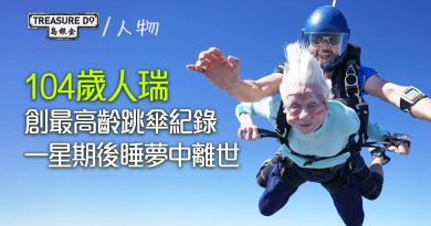 104歲人瑞創最高齡跳傘紀錄　一星期後睡夢中離世　100歲初嘗跳傘只因想試下