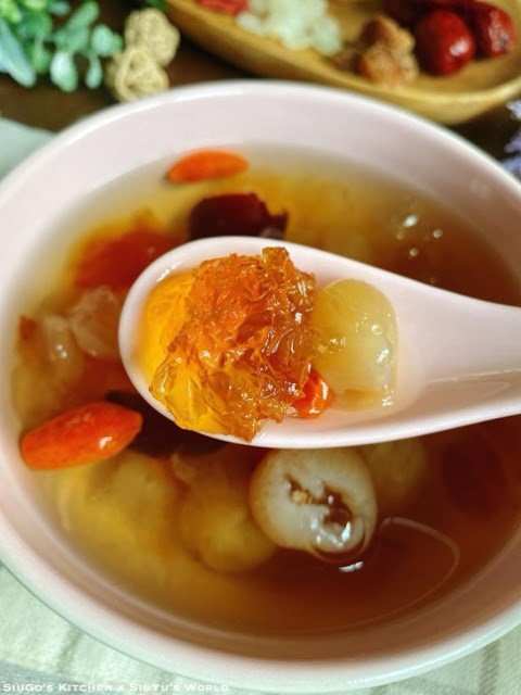 杞子桃膠雪蓮子糖水1