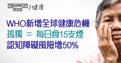 WHO列「孤獨」為全球健康危機　等同每日食15支煙　患認知障礙症風險增50%