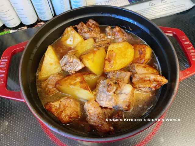 柱侯醬薯仔炆牛肋條-食譜