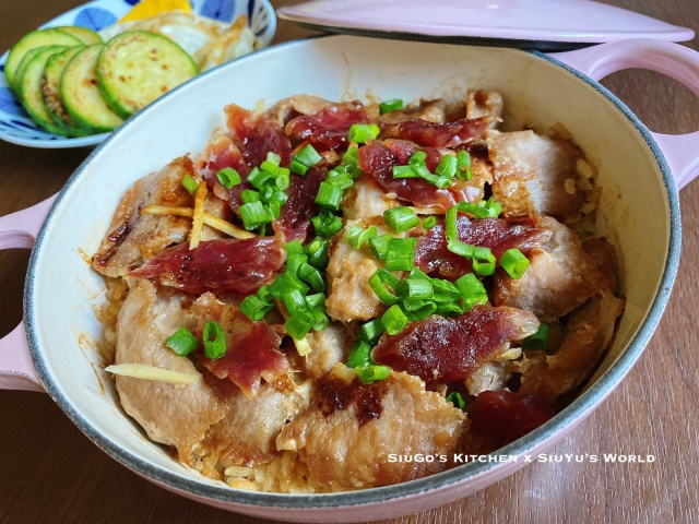 臘腸豬頸肉煲仔飯