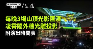港島好去處｜全新山頂光影匯演　凌霄閣外牆光雕投影　每晚3場 (附演出時間表)